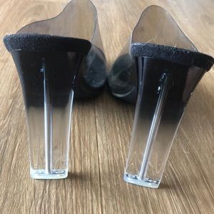 Fashion nova lucite open back stilettoes